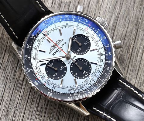 breitling 3 register chronograph blue silver|Breitling Navitimer B01 Chronograph 43 for $6,800 for sale from a .